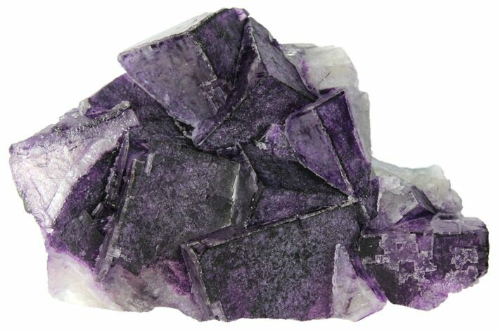Purple Cubic Fluorite Crystal Cluster - China #132743
